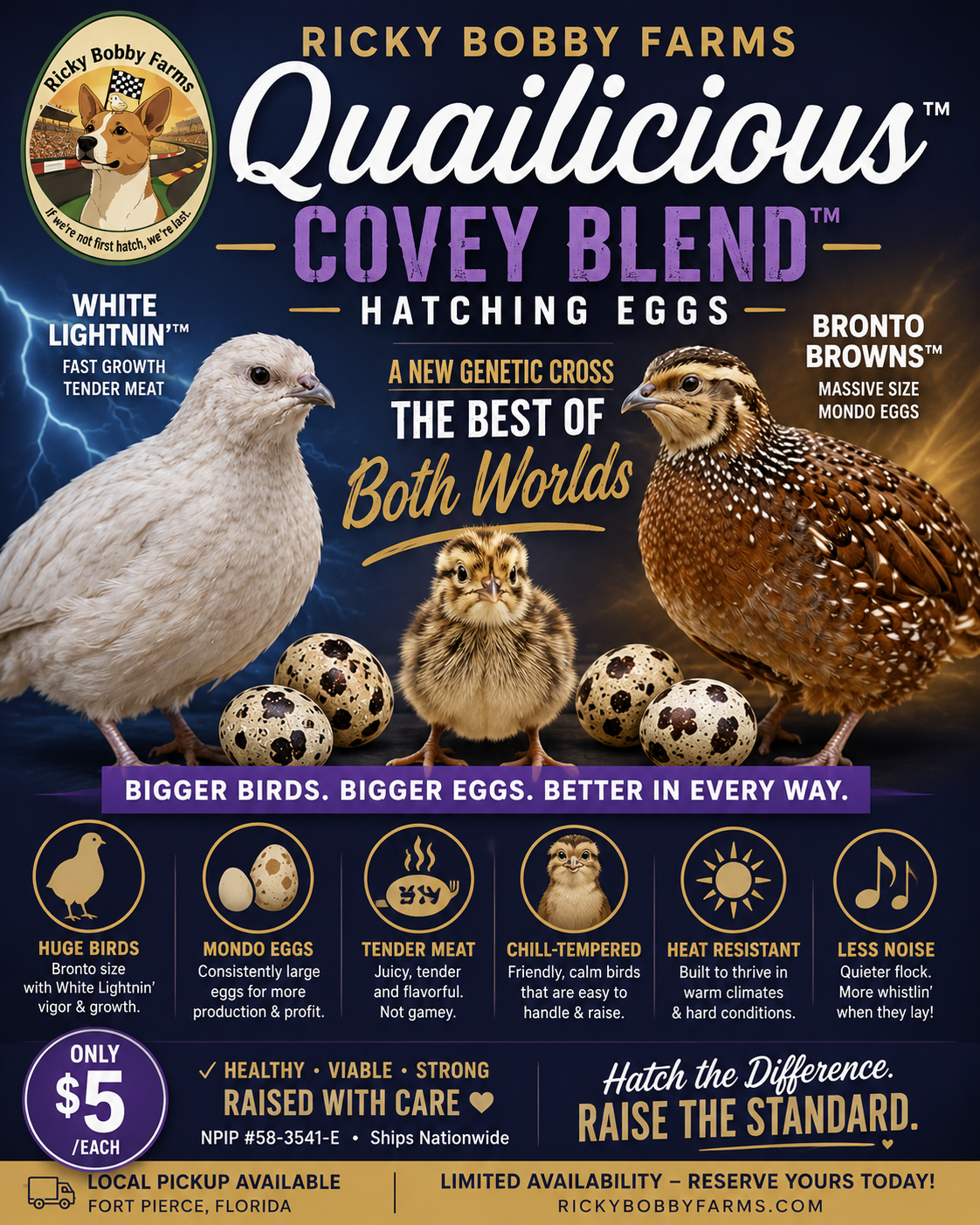 Quailicious™ Covey Blend Hatching Eggs