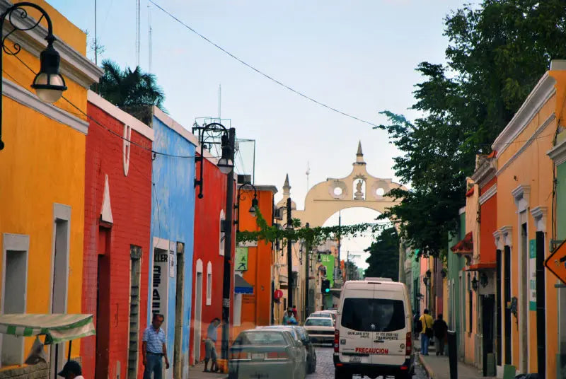 Colorful colonial street in Mérida, Yucatán