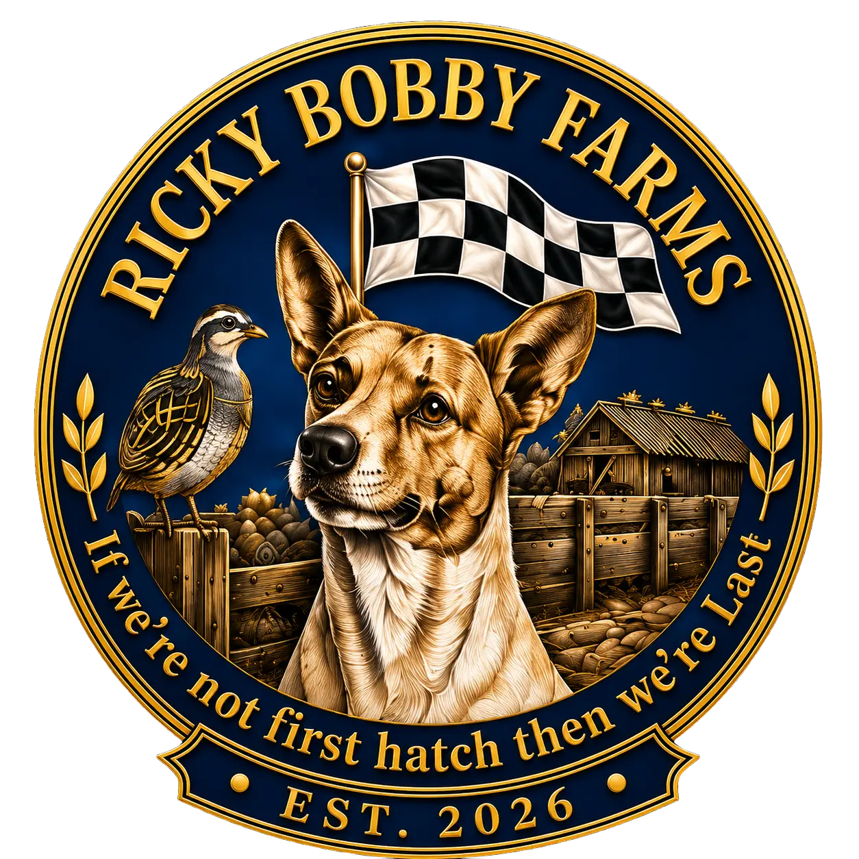 Ricky Bobby Farms championship logo